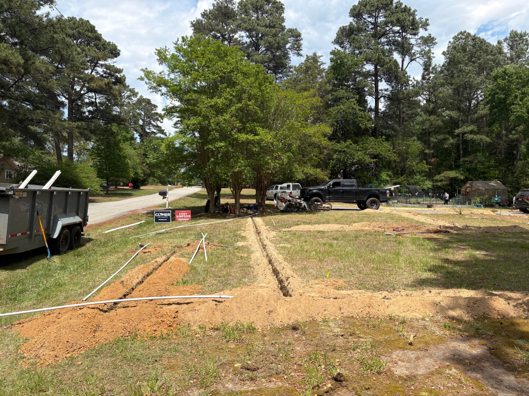 Landscape installation in progress