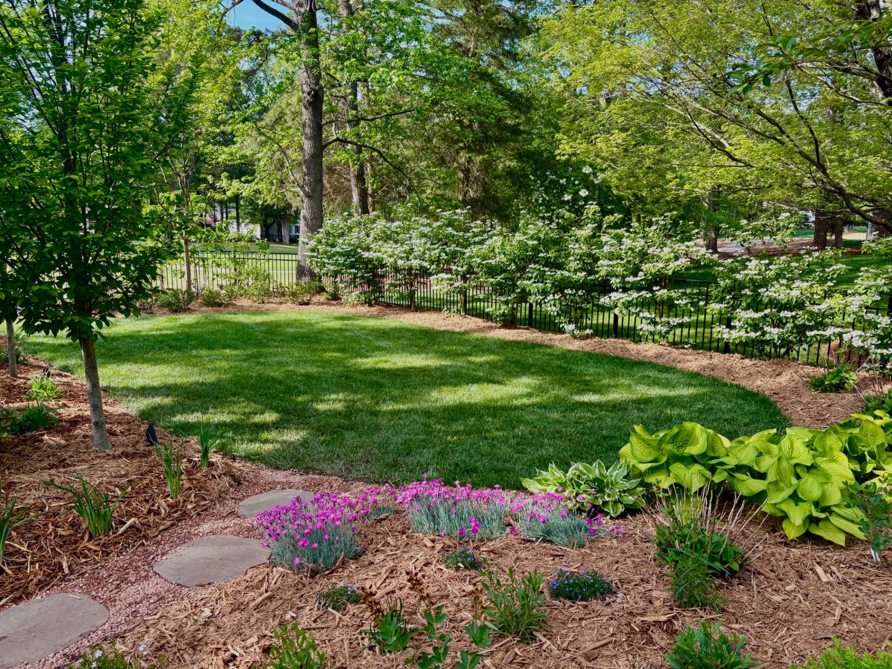 Completed landscaping job by Piedmont Landscape